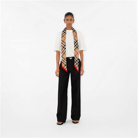 Burberry Skinny Check Silk Twill Scarf 